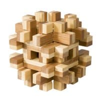Puzzel - IQ puzzel - Bamboe - Magische blokken - 8.7x7.0x8.7cm