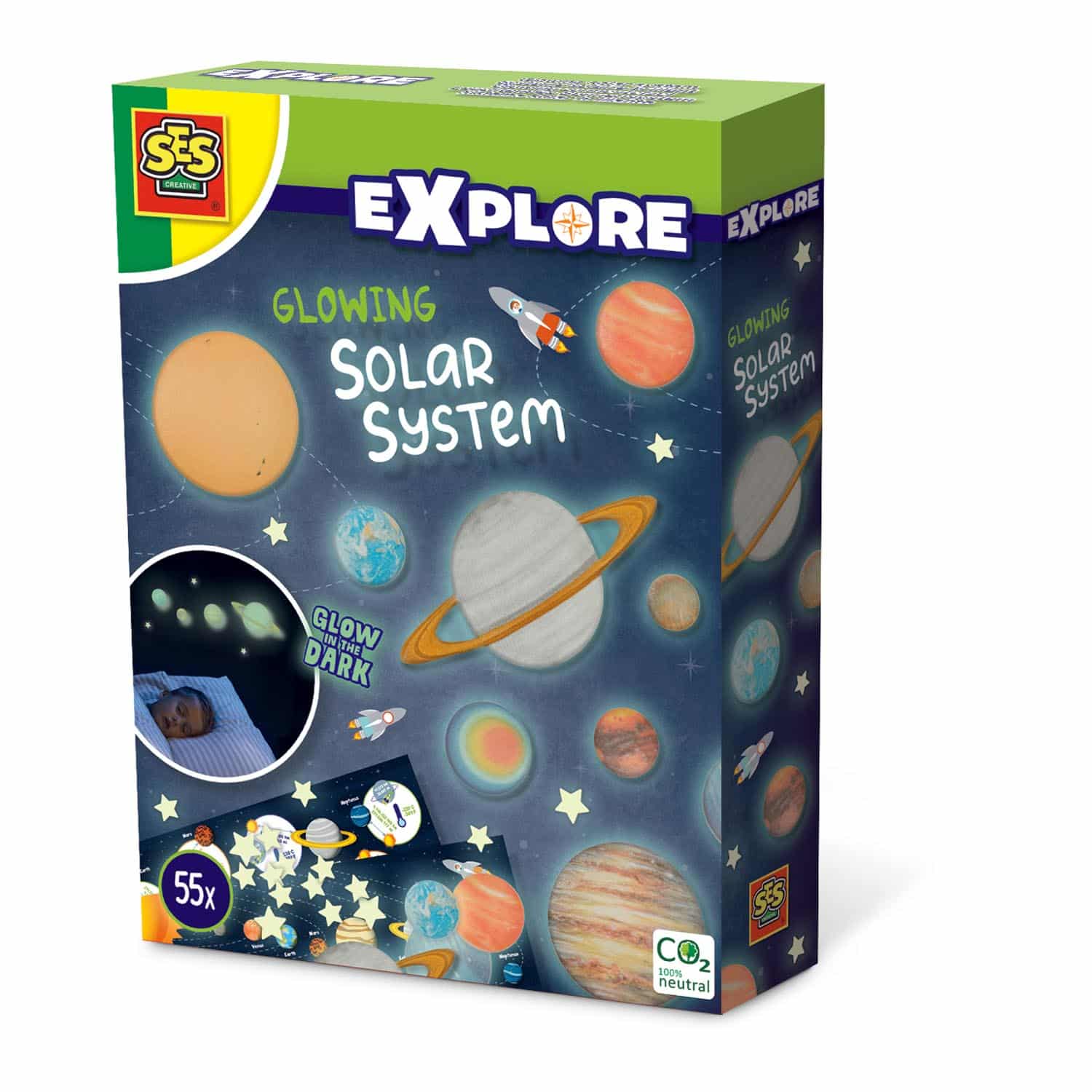 SES Creative Explore - Glowing zonnestelsel - glow in the dark planeten en sterren