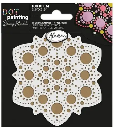 Aladine creatieve dot painting set mandala 10 cm voor kinderen.