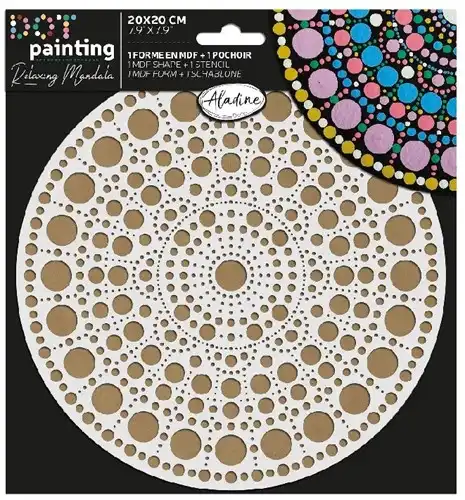 Aladine Duo Dot Painting Set Mandala 20 cm nr. 1