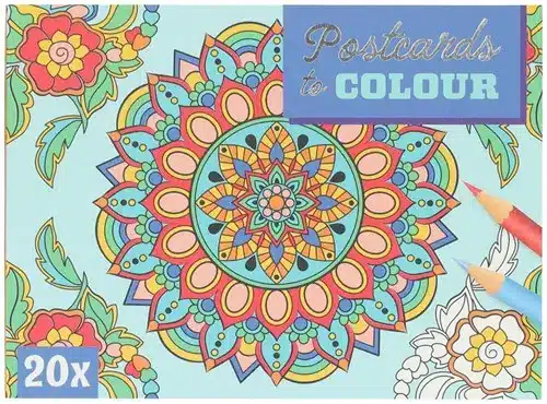 Wins Postkaarten Kleuren voor Volwassenen Mandala 16,5 x 12 cm