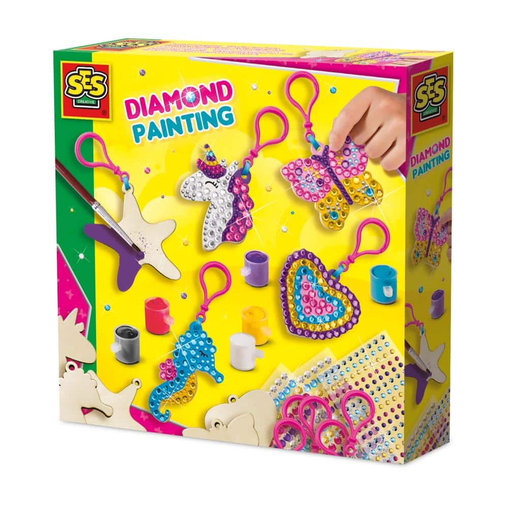 Diamond painting – Houten sleutelhangers